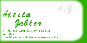 attila gabler business card